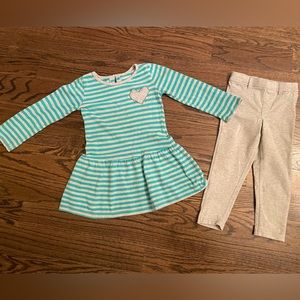 Size 4 Little Girl Outfit With Adjustable Sleeves